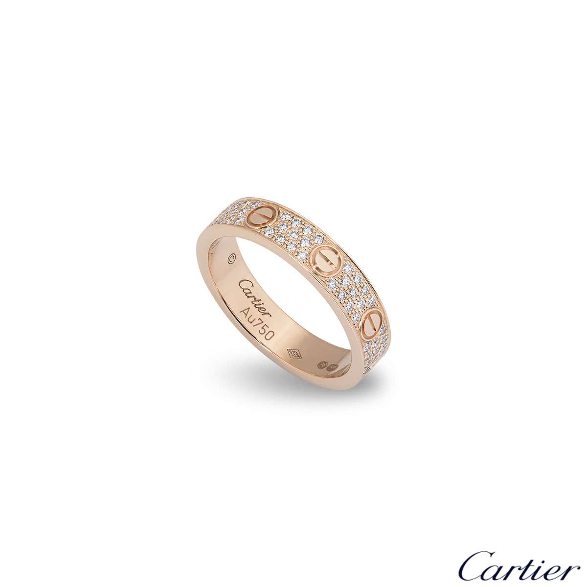 cartier love pave ring